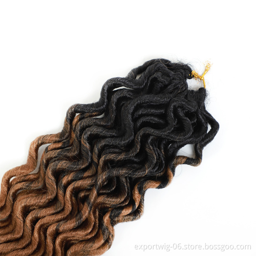 Faux Locs Curly Crochet Braid Hair Extensions Dreadlock Synthetic Braid Curly Braiding Extensions Faux Hair Locs